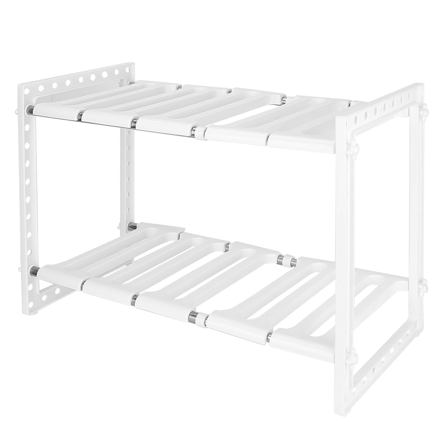 2-Tier Under Sink Organizer - Adjustable Kitchenware Storage Rack