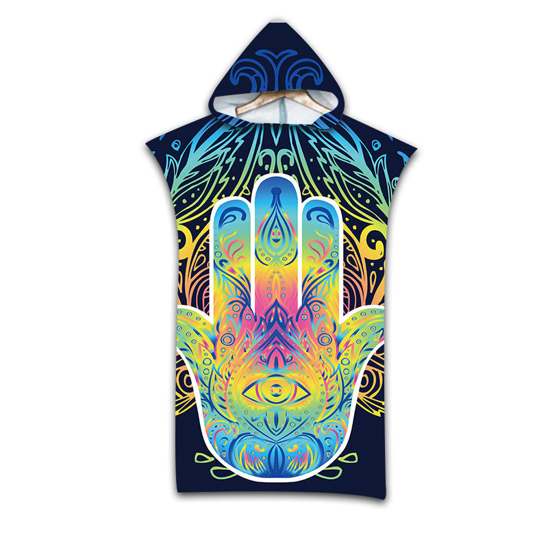 Wearable Pattern Beach Towel for Swimming and Relaxation