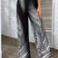 Elegant Striped Leaf Print Wide Leg Pants for Women