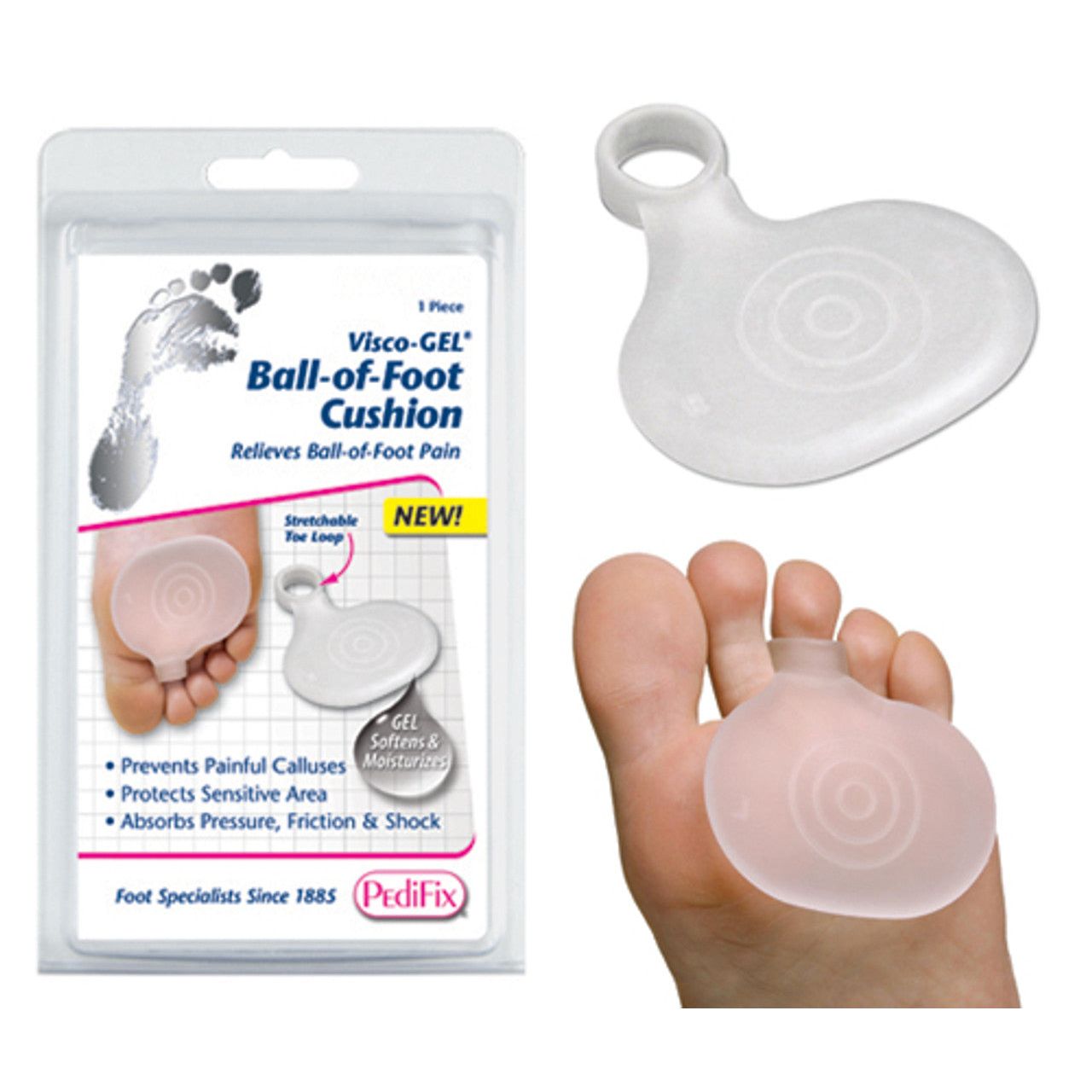 PediFix Almohadilla Metatarsal con Asa para el Dedo - Grande Izquierda