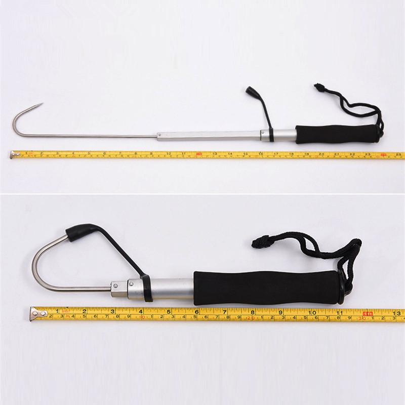 LEO 60cm Telescopic Fishing Gaff Hook Stainless Stee - Korvel