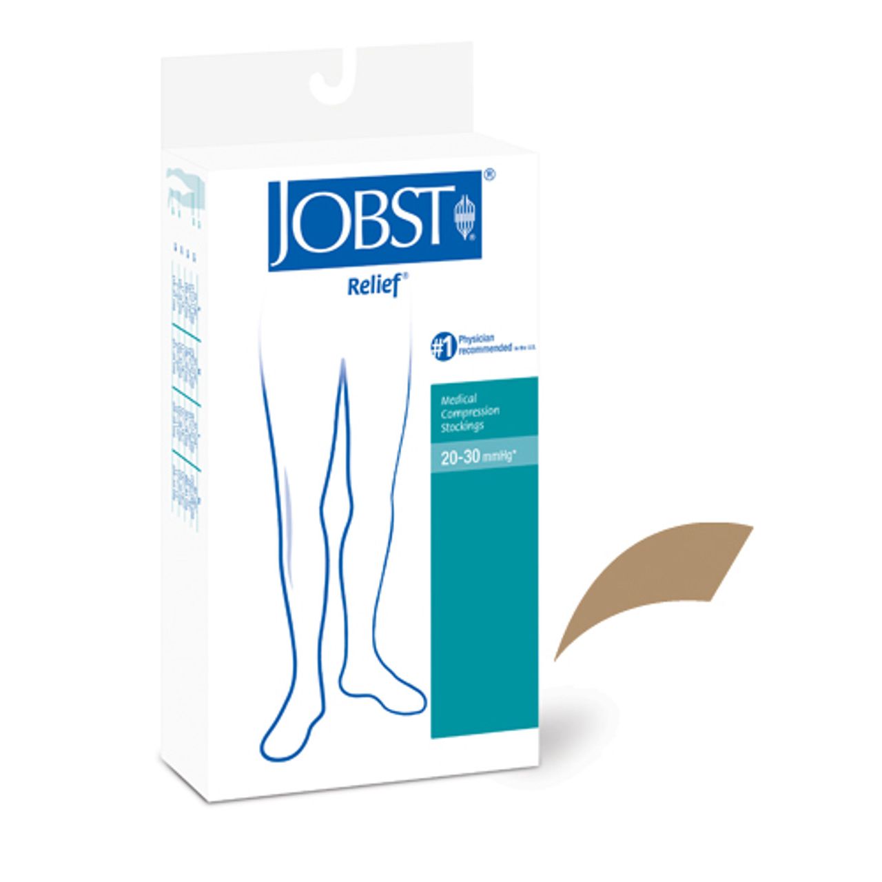 Medias de Compresión Jobst Relief hasta el Muslo - Grande Beige