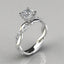European and American jewelry 18k rose gold plated two-tone princess square diamond ring cross twist diamond ring - Korvel