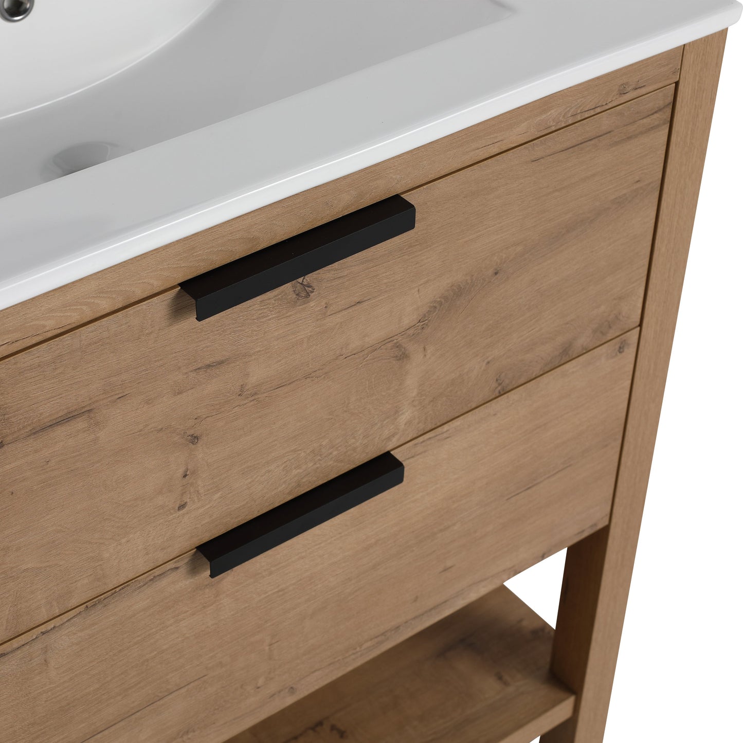 30 Inch Bathroom Vanity Plywood With 2 Drawers-BVB01030IMO-BL9075B - Korvel