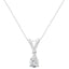 Collar de Perla con Diamante de Oro Blanco de 10K