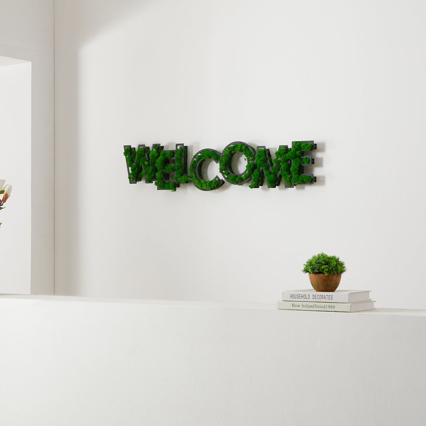 WELCOME Letter Art Moss Wall Decor - Korvel