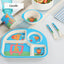 5pcs/set Baby Dinnerware Bamboo Fiber Children Tableware Set Plate Dishes Bowl With Spoon Cartoon Feeding Set Food Container - Korvel