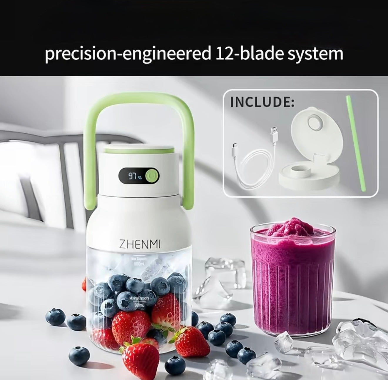 BlendGo Portable Blender - Cordless Convenience