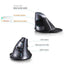 Delux M618GX Ergonomic Vertical Wireless Mouse 6 Buttons 1600DPI Optical Mouse With 3 Colors Silicon Rubber Case For PC Laptop - Korvel