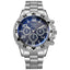 Men's Casual Sports Watch with Steel Strap and Large Dial