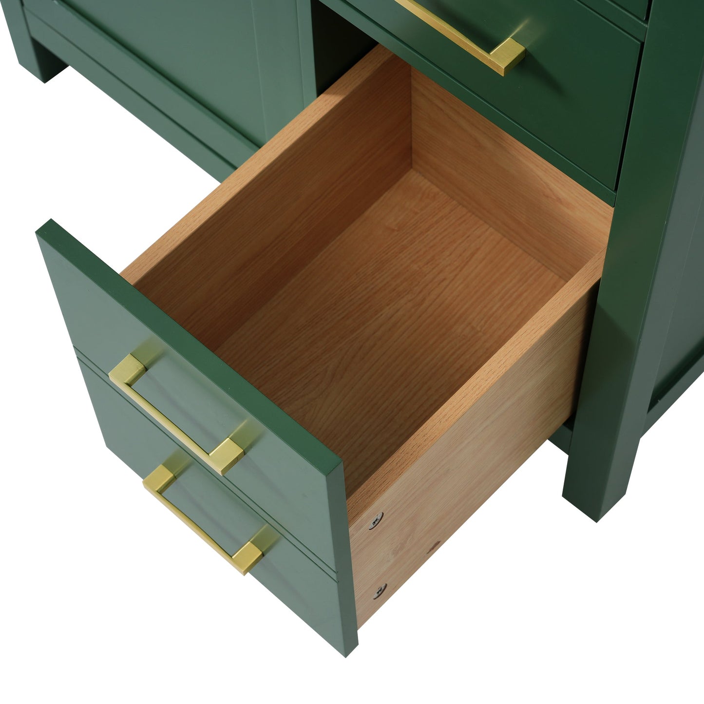 30-Inch Green Bathroom Vanity with Ceramic Sink