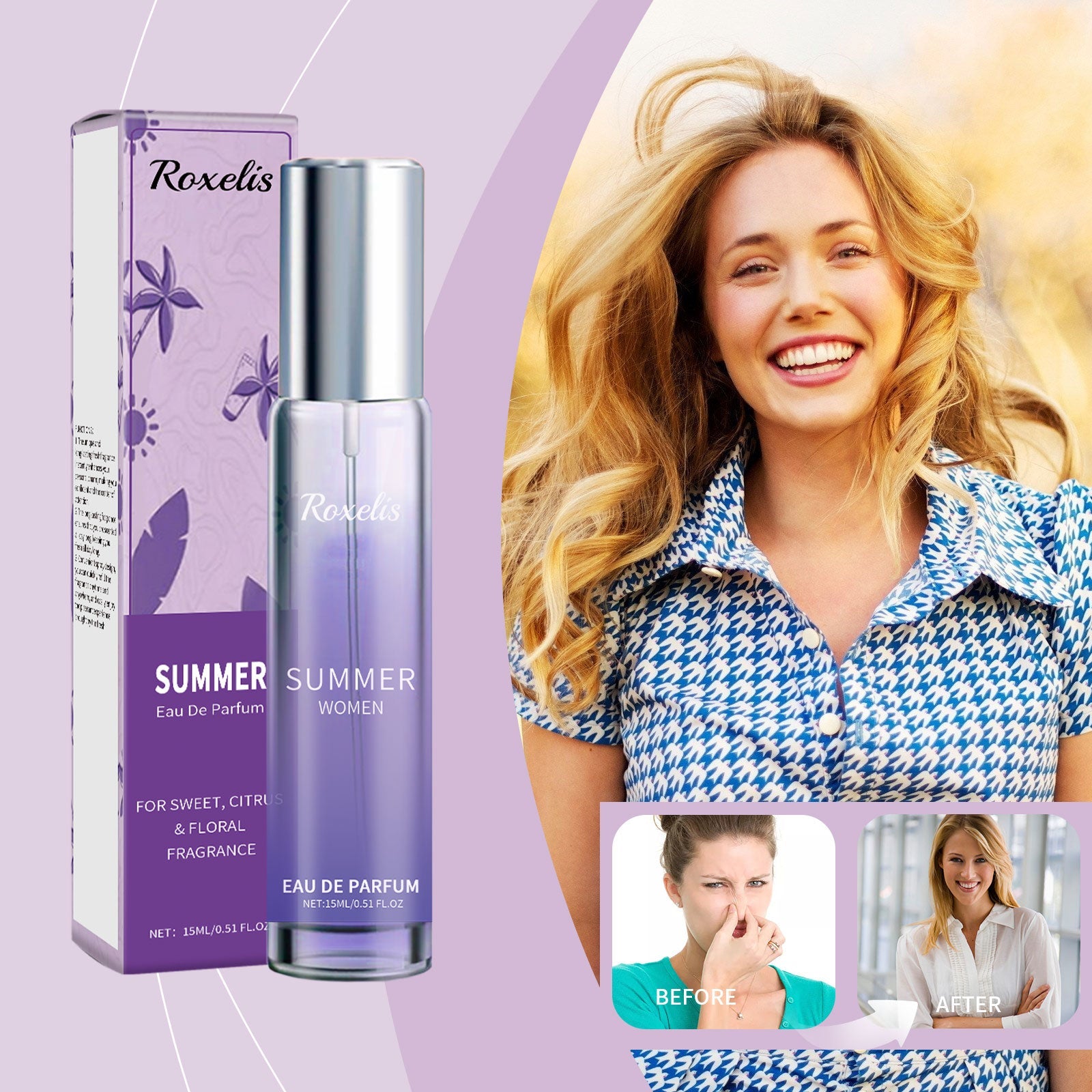Refreshing Citrus Summer Perfume With Light Fragrance Charm Exudes A Refreshing And Long-Lasting Fragrance Spray - Korvel