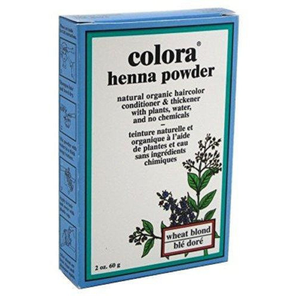 Poudre de Teinture Capillaire Henna Colora - Blond Blé, 2 Oz