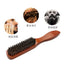 Beard Brush for Styling and Grooming, Hair Salon Cleaning Brush, Broken Hair Sweeper, Solid Wood Bristle Beard Comb, Pomade Brush - Korvel