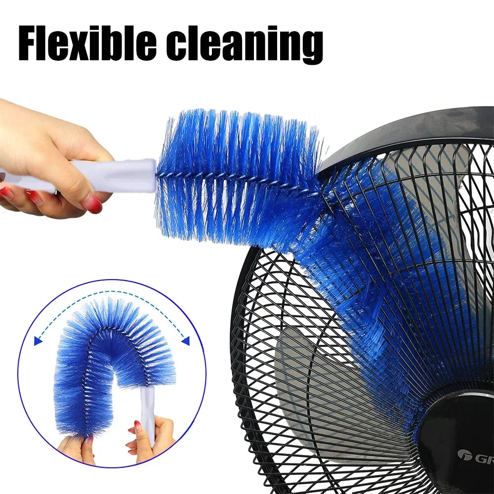 Fan Brush Bendable Microfibre Duster Household Dust Remover Cleanning Brush for Air-conditioner Furniture Shutter Car Cleaner - Korvel