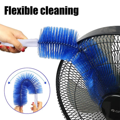 Fan Brush Bendable Microfibre Duster Household Dust Remover Cleanning Brush for Air-conditioner Furniture Shutter Car Cleaner - Korvel