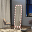 62.6-inch x 23.3-inch pink Hollywood illuminated full body vanity mirror with 3 color modesstanding floor mirror touch control - Korvel