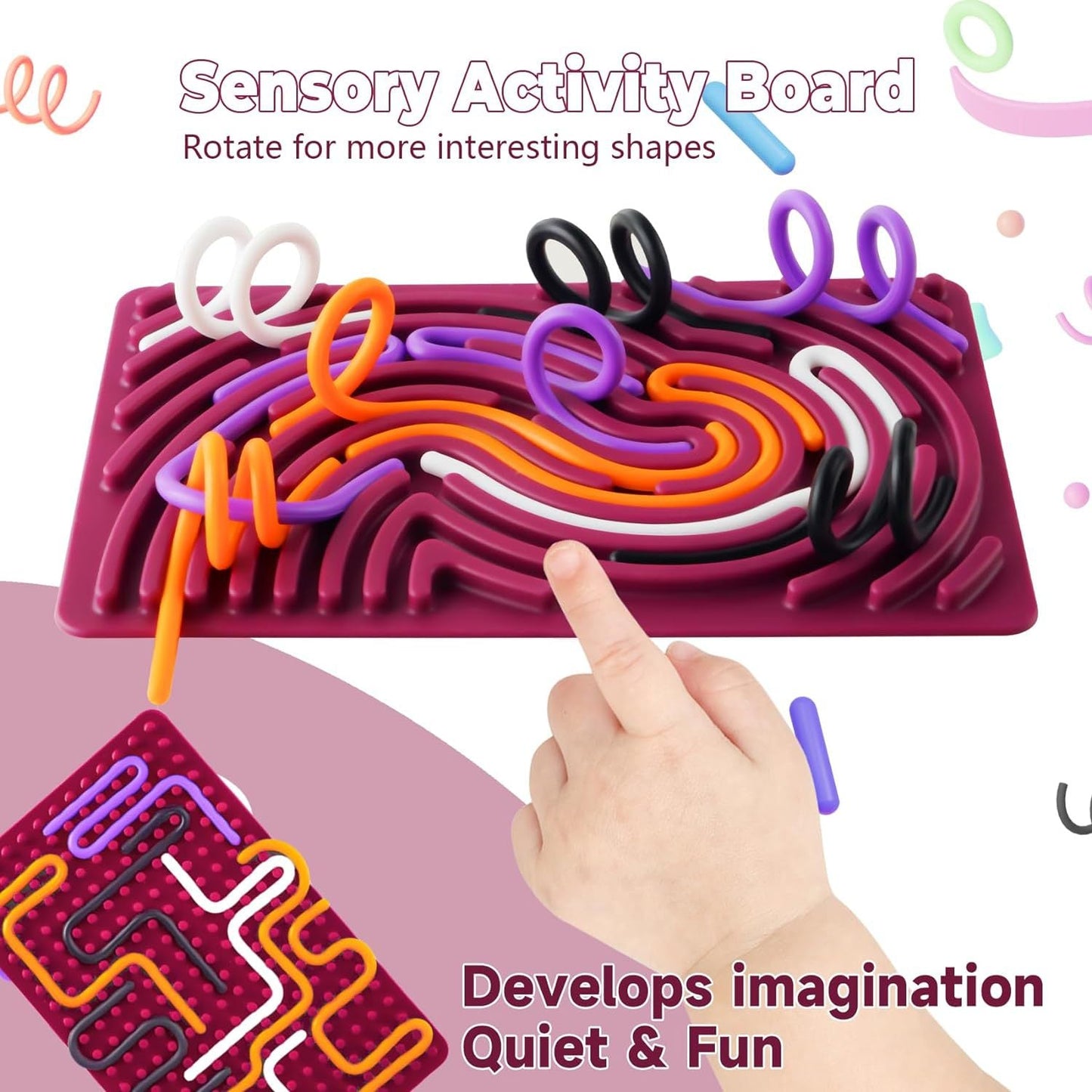Sensory Activity Board - Premium Silicone Calm Down Toy
