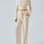 Round Neck Long Sleeve Top and Pants Set