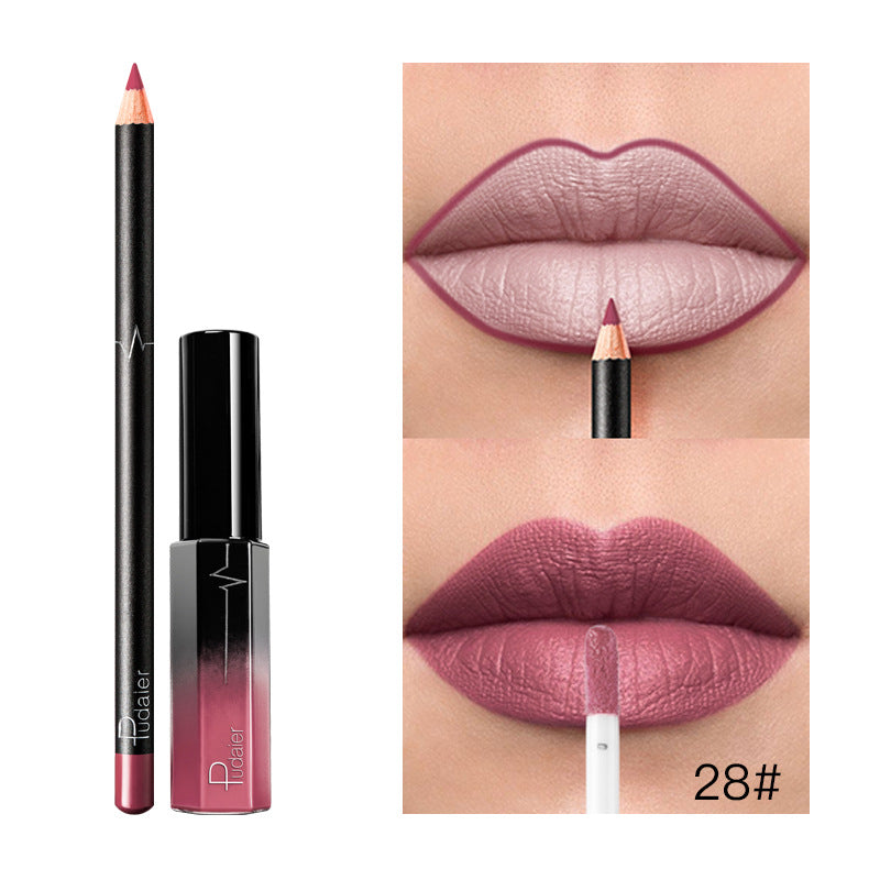 Pudaier 36 Color Matte Lip Gloss & Liner Set