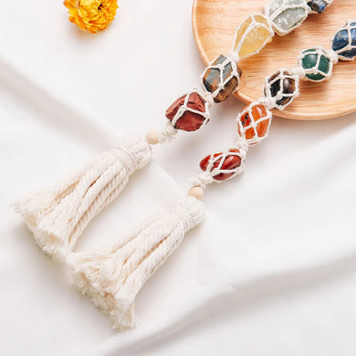 Natural Crystal Seven Color Gemstone Pendant