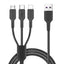 Câble USB de charge rapide 5A One to Three - 1,2 m