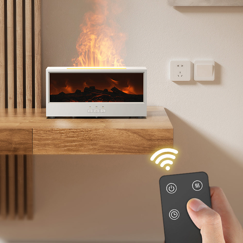 3D simulation fireplace flame aromatherapy machine big spray home desktop simulation charcoal fireplace humidifier - Korvel