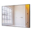 36x24 inch modern black bathroom mirror with aluminum frame decorative wall mirror suitable for living room, bedroom - Korvel