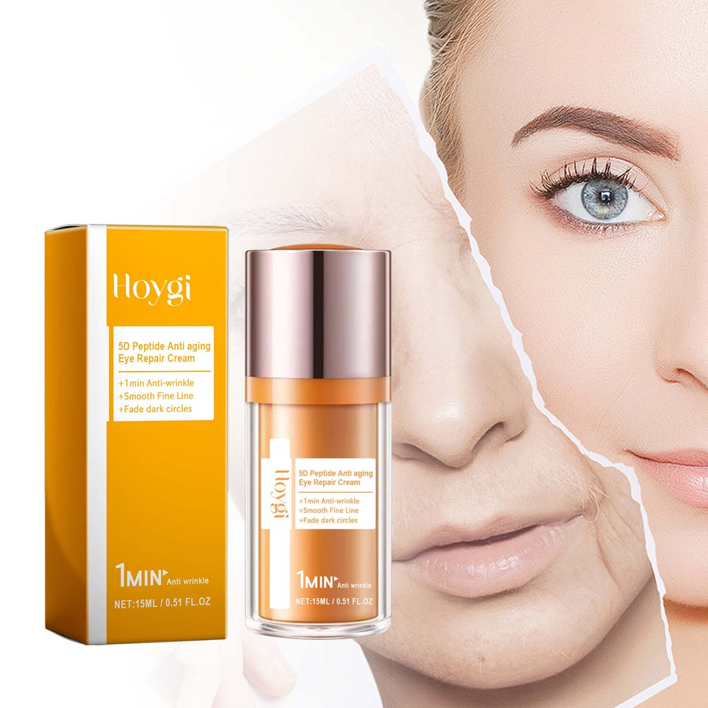 5d Peptide Anti-Wrinkle Eye Repair Cream, Fade Fine Lines Crow's Feet Firming And Smoothing Skin Moisturizing Eye Cream - Korvel