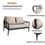 Ensemble de conversation de patio en aluminium moderne 5PC