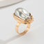 Baroque Irregular Pearl Inlaid Alloy Rings
