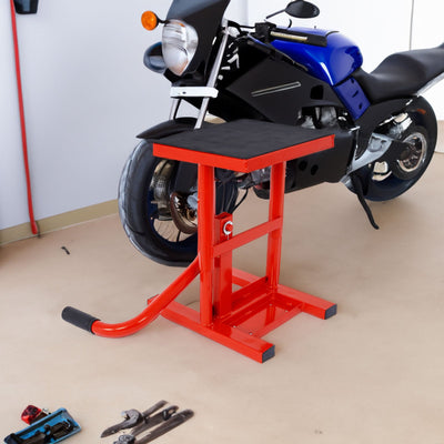 Adjustable Motorcycle Dirt Bike Stand - Heavy Duty Steel Lift
