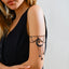 Sweet and Cool Gothic Cross Crystal Chain Multi layer Open Arm Bracelet Hand Ornament Leg Chain - Korvel