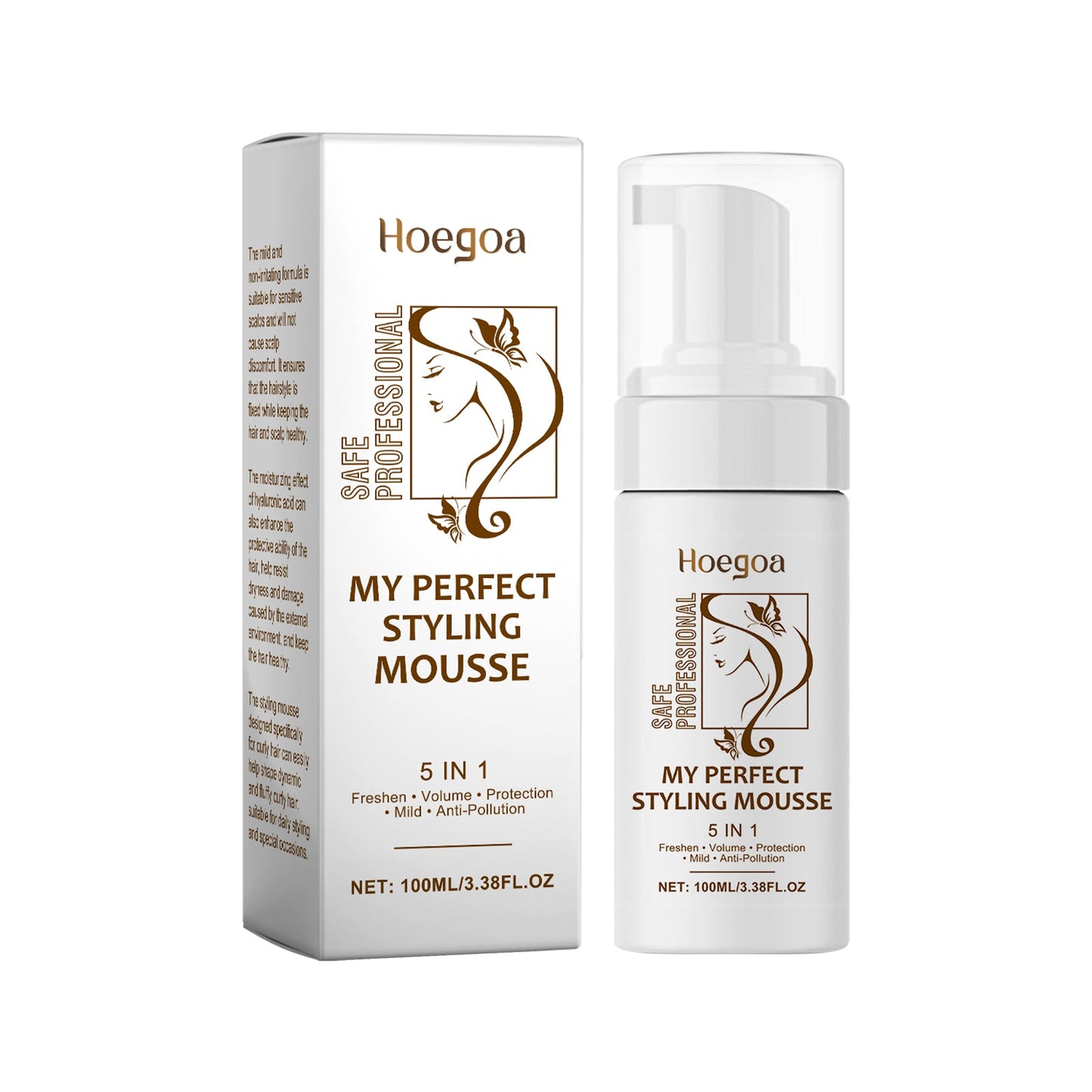 Mousse Coiffante Hydratante pour Volume et Brillance