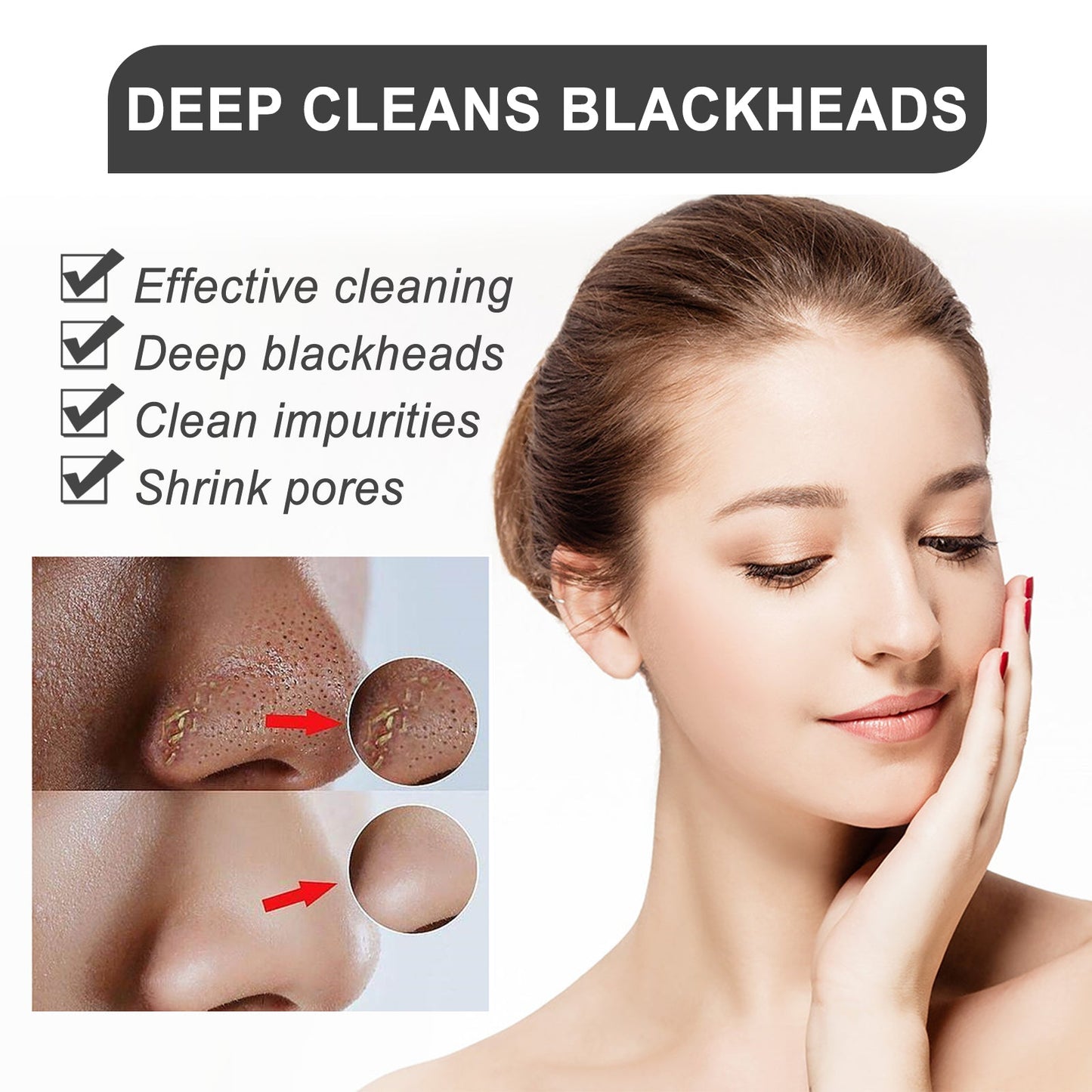 Blackhead Cleansing Cream Skin Oil Blackheads Acne Exfoliating Cleansing Repair Pore Tearing Nose Patch - Korvel