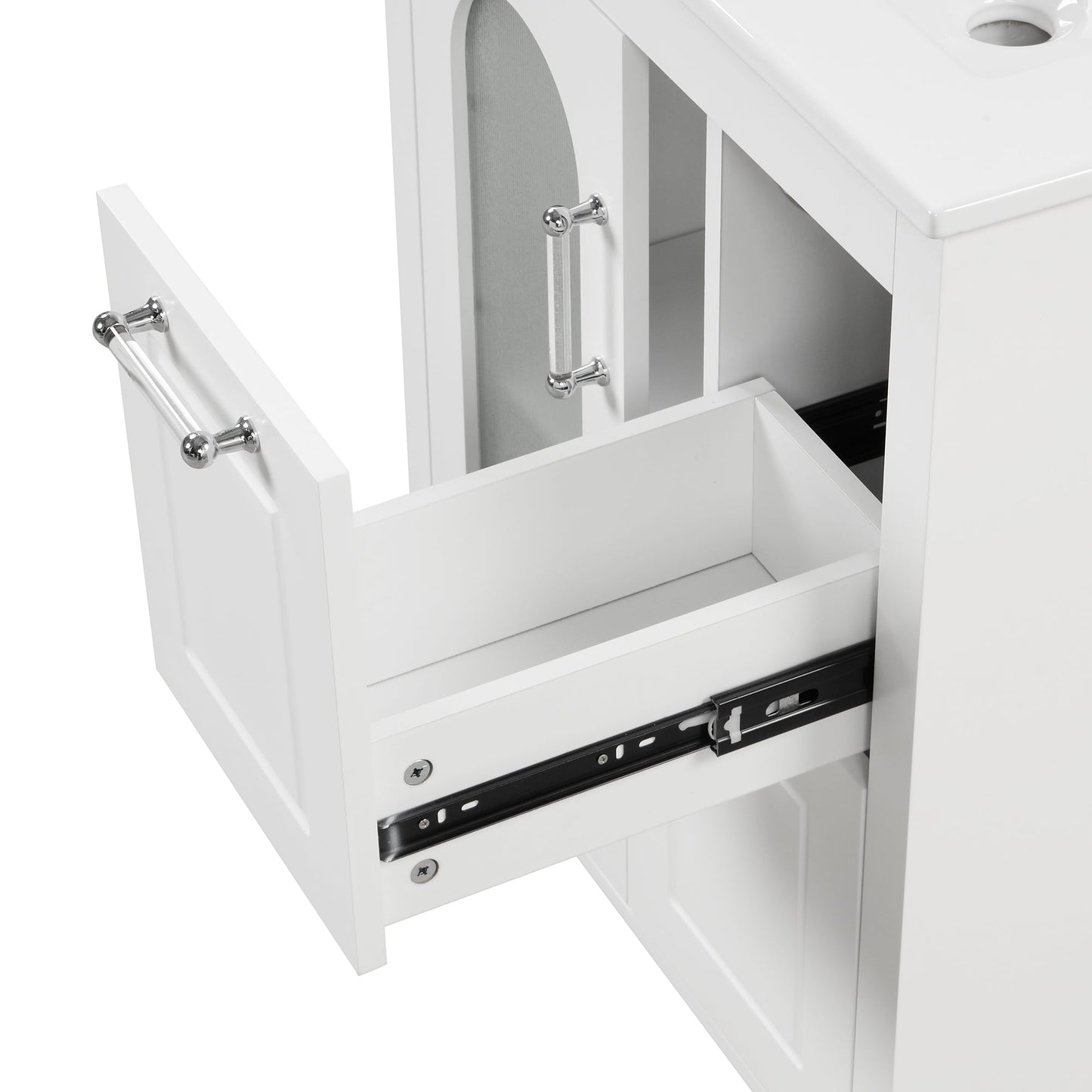 Elegant 24" Bathroom Vanity with Sink and Storage