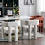 Beige Contemporary Fabric Upholstered Accent Chair