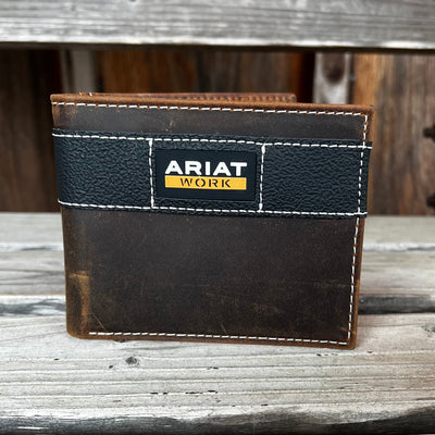 Ariat Men's RFID-Blocking Brown Bi-Fold Wallet - Korvel