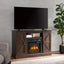 Farmhouse Classic Media TV Stand with Electric Fireplace