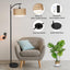 Arc Floor Lamp with Remote Control and Dimmable Bulb