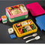 Japanese style simple portable microwaveable double layer partition lunch box - Korvel