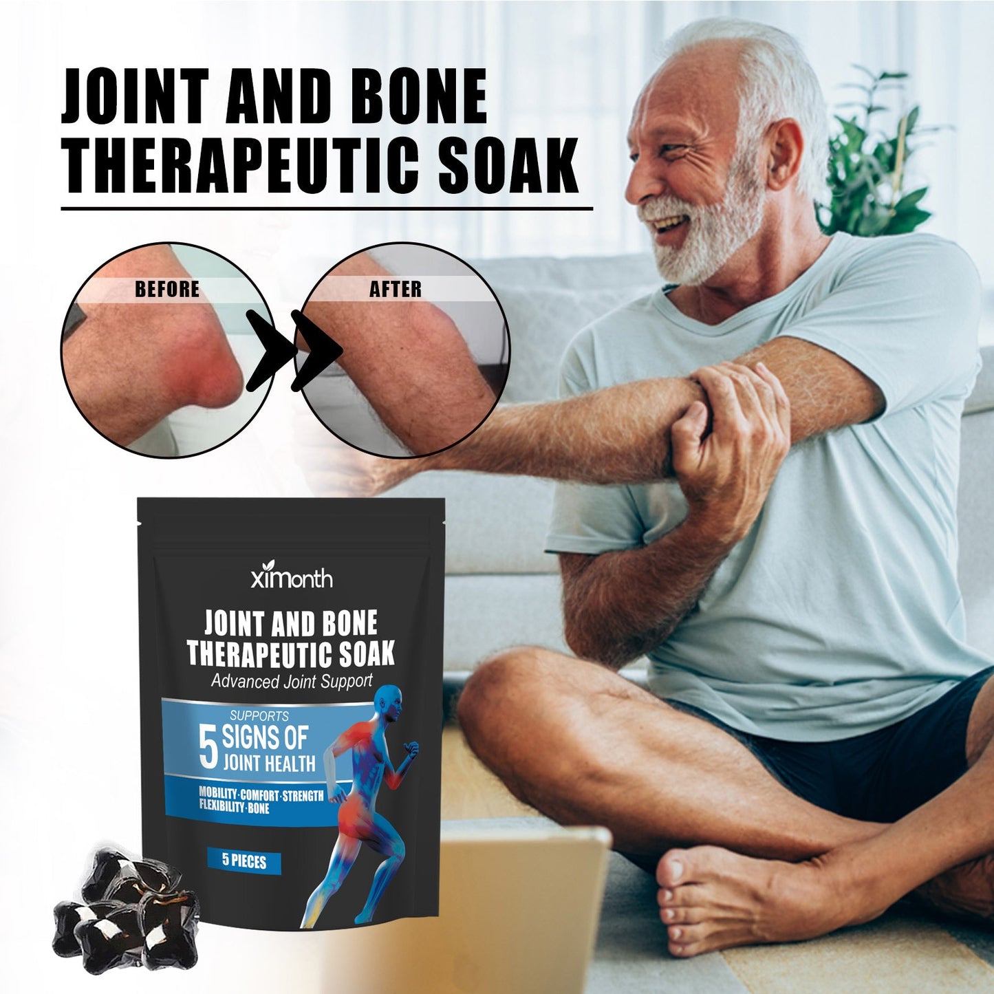 Joint Foam Foot Gel, Reliefs Body Knee Lumbar Shoulder Joint Pain Care Foot Bath Gel - Korvel