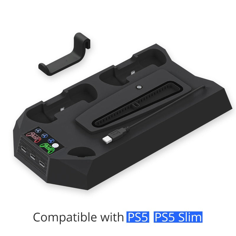 PS5 Slim/PS5 Cooling Stand Optical/Digital Universal Base Multi functional Charging Stand - Korvel