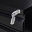 Locked three drawer storage mobile metal filing cabinet with pre installed wheels under the desk filing cabinet - Korvel