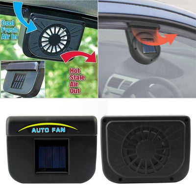 car ventilation fan Solar Sun Power Car Window Fan Auto Ventilator Cooler Air Vehicle Radiator vent With Rubber Stripping* - Korvel