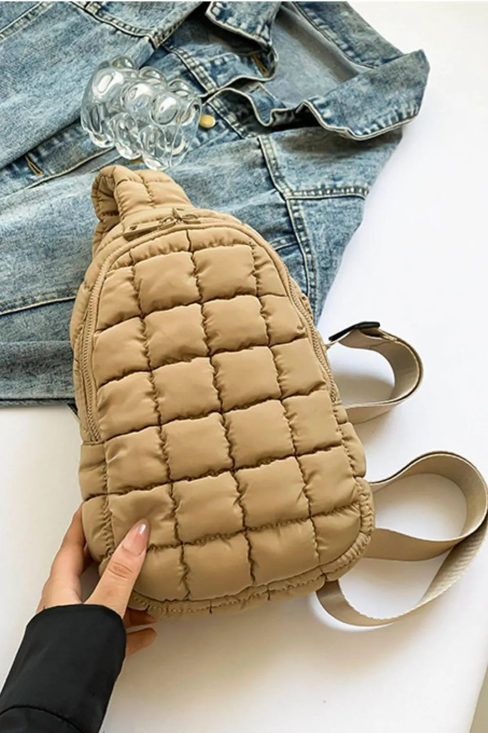 Quilted Nylon Crossbody  Bag - Korvel
