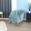 Elegant Blue Velvet Armchair