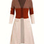 Womens Plus-Size Casual Contrasting Color Long-Sleeve Cardigan