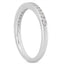 Bague de mariage en diamant micro-pavé en or blanc 14 carats