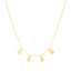 Collier en or jaune 14 carats avec gouttes en cercle